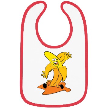 Discover funny running banana Bibs
