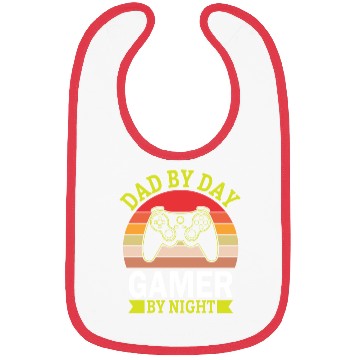 Discover Dad by day gamer by night Bibs