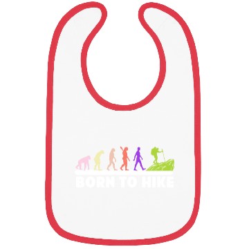 Discover Born to Hike Mountain fan Wanderlust Hikers Bibs