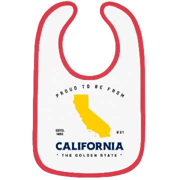 Discover Proud To Be From CALIFORNIA Bibs