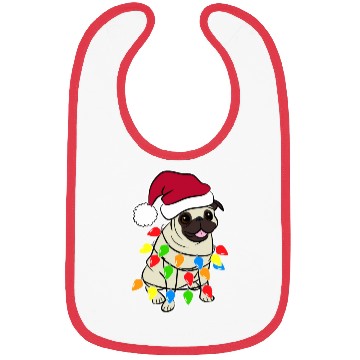 Discover Pug Santa Pug Bibs