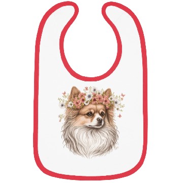 Discover Cute Pomeranian Pom Flower Crown Pet Dog Breed Flo Bibs