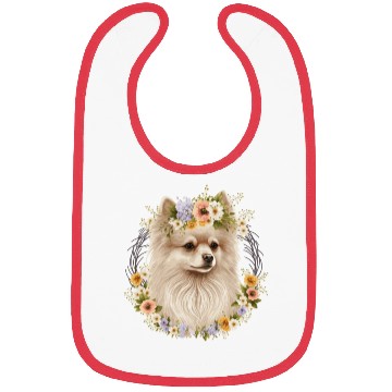 Discover Cute Pomeranian Pom Flower Crown Pet Dog Breed Flo Bibs
