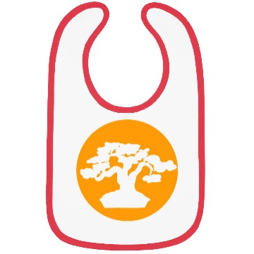 Discover Japanese Bonsai Tree with Orange Sunset Bibs