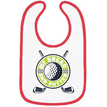 Discover My Bread And Putter Player Pro Golfer Golfing Bibs