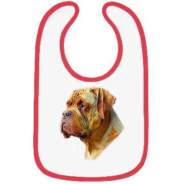 Discover Abstract AI-Generated Dogue de Bordeaux Bibs