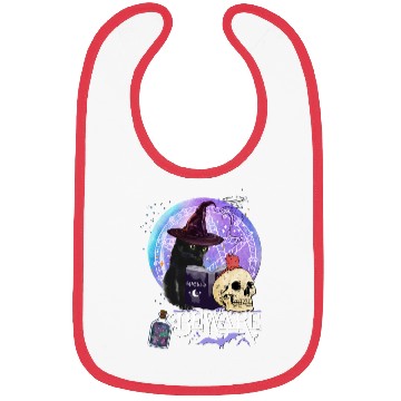 Discover Magic Witch Tarot cards Beware potion witchy hat Bibs