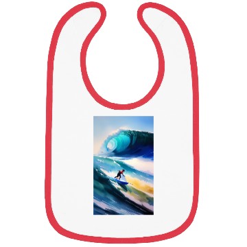 Discover A surfer sailing on rough seas Bibs