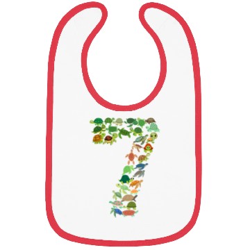 Discover 7th Birthday Sea Turtle Tortoise Theme 7 Year Old Bibs