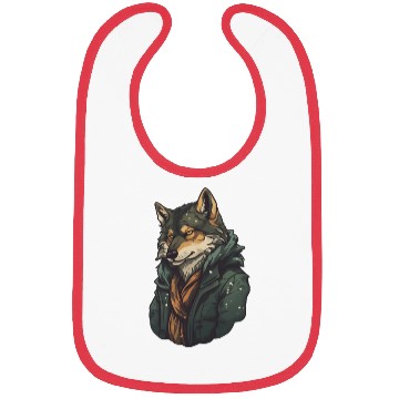 Discover Cool Wolf Head Awesome Wild Animal Graphic Design Bibs