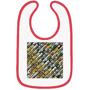 Discover Wildlife Stripe black Collage Bibs