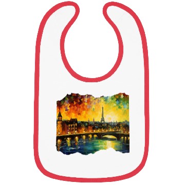 Discover Starry Night over Paris Van Gogh Eiffel Tower Bibs