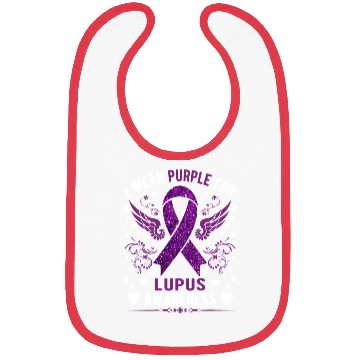 Discover I Wear Purple For Lupus Awareness Month Men Women Bibs