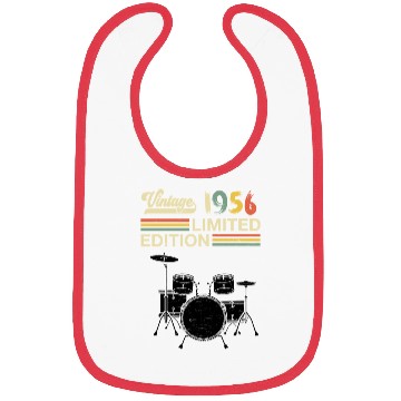 Discover Vintage 1956 Drums 67th Birthday Drummer Bibs