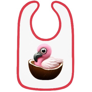 Discover Coconut Flamingo Bibs
