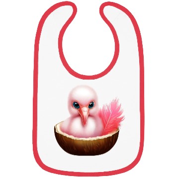 Discover Coconut Flamingo Bibs