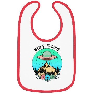 Discover Stay Weird UFO Bibs