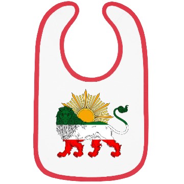Discover Lion and Sun Flag 2 Bibs