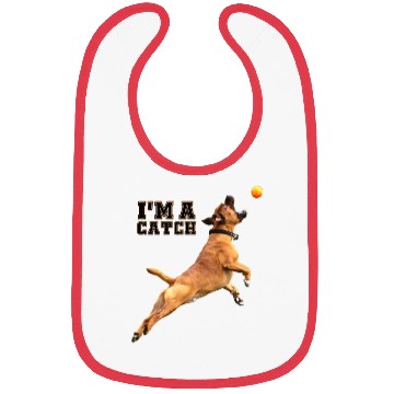 Discover Big Dog Bull Mastiff Catching a Ball, I'm a Catch Bibs