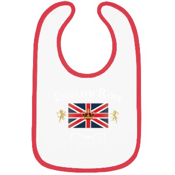 Discover English Rose Union Jack Flag England British Brita Bibs