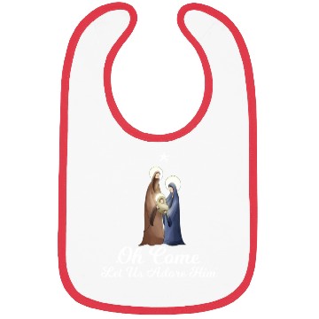 Discover Let Us Adore Him Advent Nativity Scene Bibs