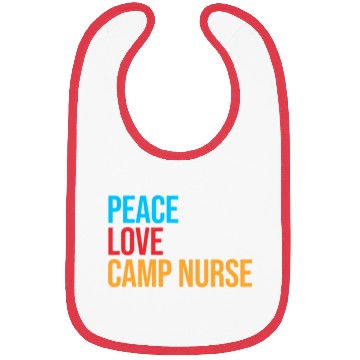 Discover Peace Love Camp Nurse Bibs