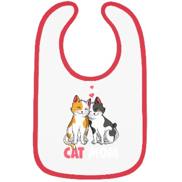 Discover Cat Mom Cat Lover Kitty Owner Bibs