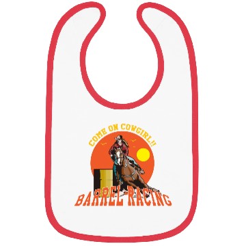 Discover Cowgirl Barrel Racing Sport Come On Cowgirl Art Bibs
