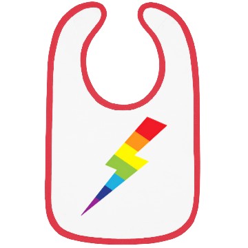 Discover Awesome Rainbow Lightning Bolt Print Bibs
