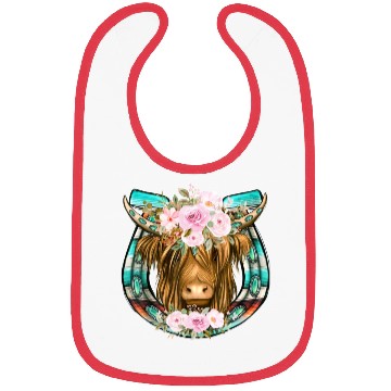 Discover Loves HigHiand Cow Flower Bibs