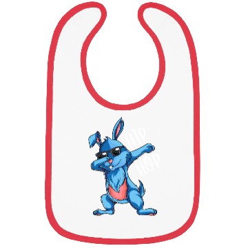 Discover Hip Hop Dabbing Bunny Easter Day Bibs