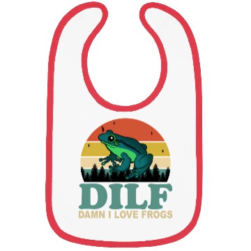 Discover Dilf-Damn I Love Frogs Saying Frog-Amphibian Bibs