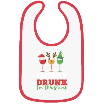Discover Wine Drinking Pajama Merry Drunk I'M Bibs