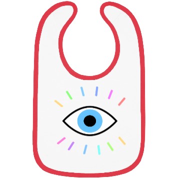 Discover Evil Eye With Rainbow Lashes Bibs