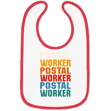 Discover Great Postal Worker Typeset Design Bibs