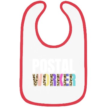 Discover Postal Worker Leopard Design Bibs