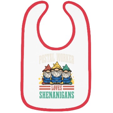 Discover Postal Worker Loves Shenanigans St. Patrick's Day Bibs