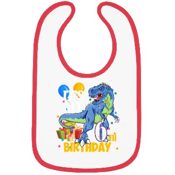 Discover 6Th 6 Dinosaur Saurus T Rex Bibs