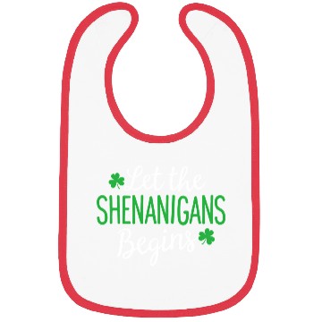 Discover Let The Shenanigans Begin St PatricDay Shamrock Bibs
