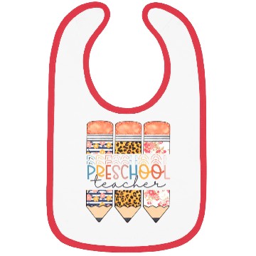 Discover Preschool Teacher Funny Leopard Pencil Back To Sch Bibs