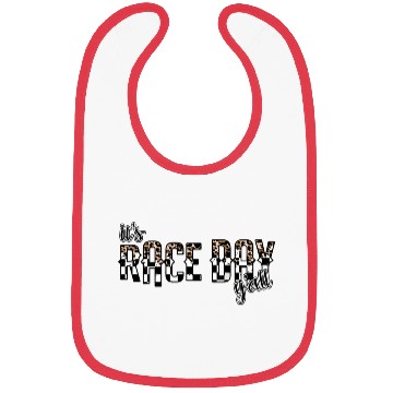 Discover Leopard It'S Race Day Y'All Checkered Flag Racing Bibs