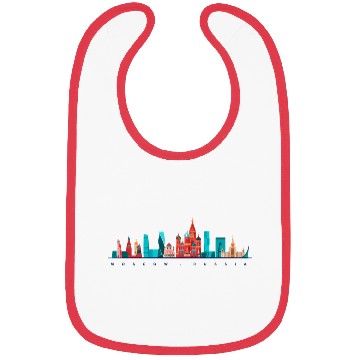 Discover Moscow Skyline Russia Red Square Russian Bibs
