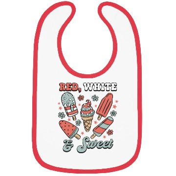 Discover Red, White & Sweet Bibs