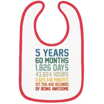 Discover 5Th 5 Being Awesome Anniversary Bibs