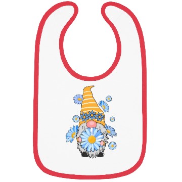 Discover Z4R8 Daisy Gnomes Floral Gnomes Spring Bibs