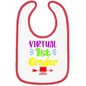 Discover Virtual 1st grader Funny Back to School 2020 Teach Bibs