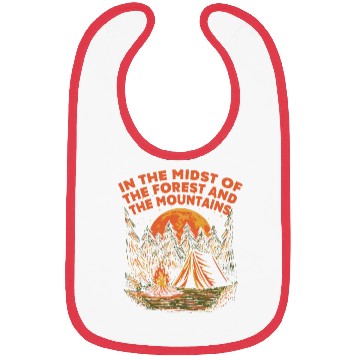 Discover Forest and Mountains Camping Hiking Camper Hiker W Bibs