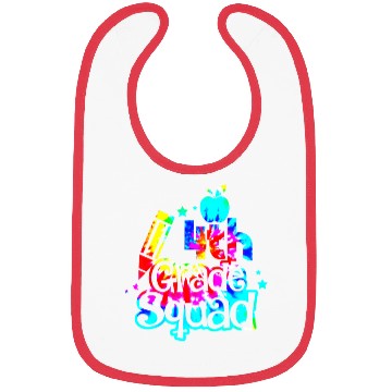 Discover Tie Dye 4th Grade Squad Back To School Teachers Bibs