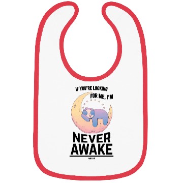 Discover Sleeping sloth on the crescent Bibs