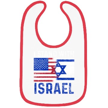 Discover Us Flag I Stand With Israel Bibs